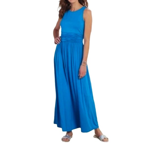 Soft Surroundings | Swansea Palace Blue Maxi Dress - Picture 1 of 8
